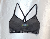 سوتین ابری پنبه ای دخترانه بدون فنر نخی با کش دوزی sport girl