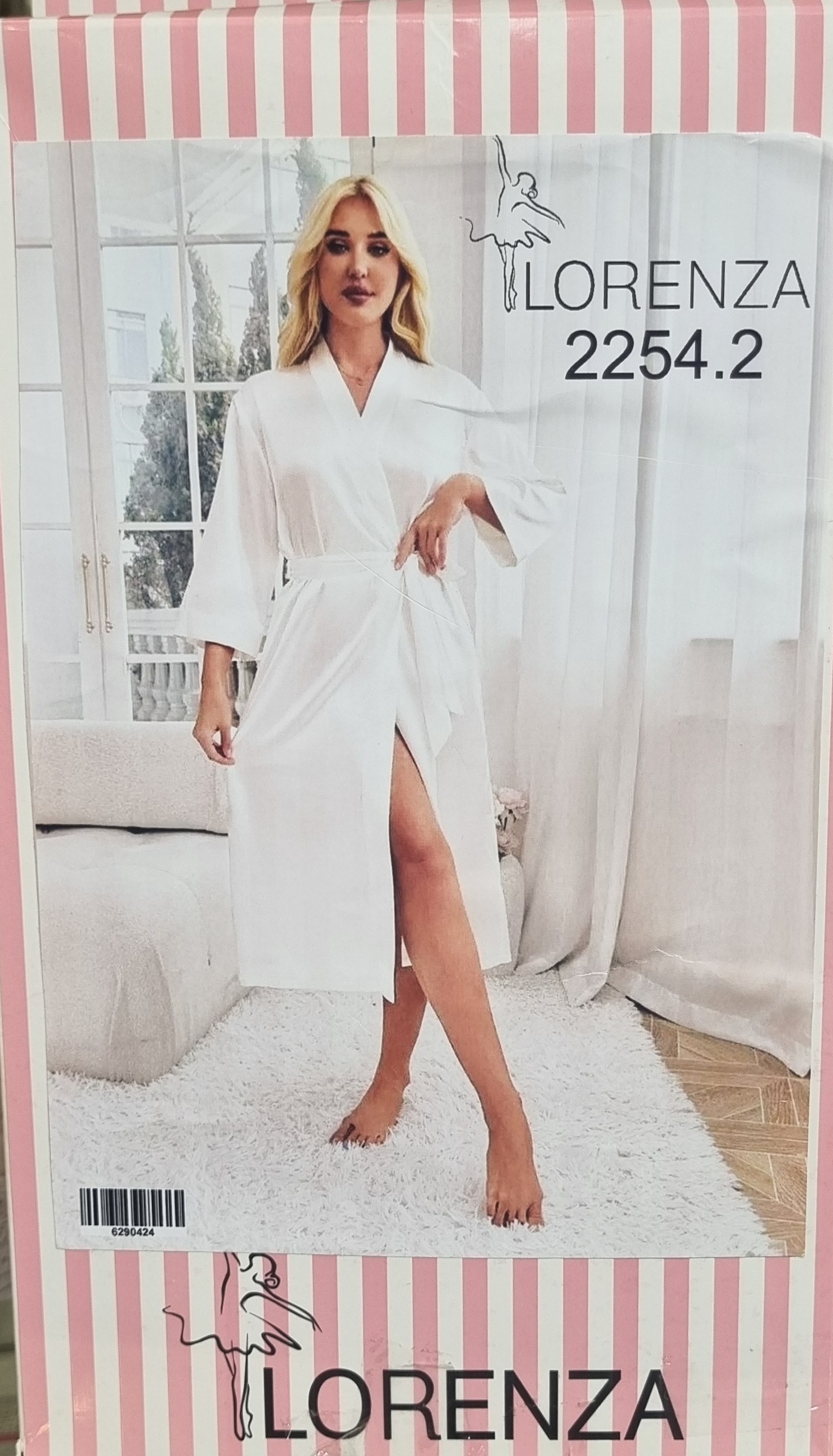 روبدوشامبر ساتن ابریشم سفید Lorenza