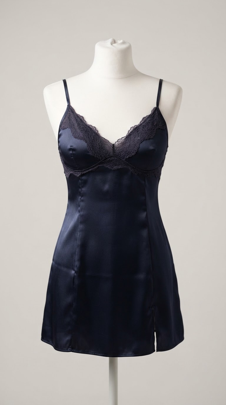 لباس خواب ساتن ابریشم  Black rose