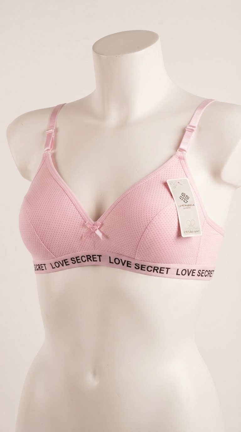 سوتین ابری پنبه ای دخترانه بدون فنر Love secret
